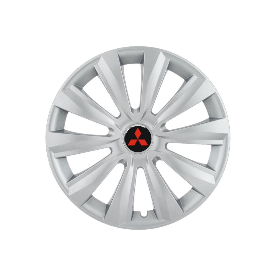 4 db-os 15 colos (R15) Delta szürke dísztárcsa szett, Mitsubishi autókkal kompatibilis