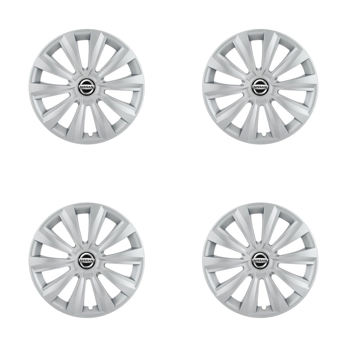 Set 4 capace roti 15 inchi (R15) Delta Gri, Compatibile cu Nissan