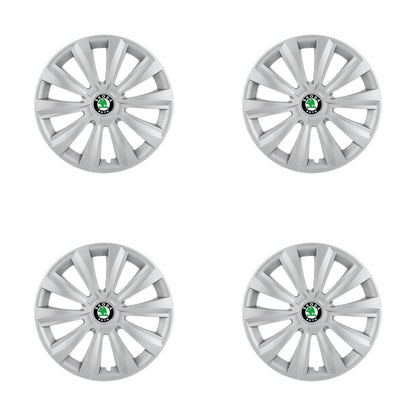 Set 4 capace roti 15 inchi (R15) Delta Gri, Compatibile cu Skoda