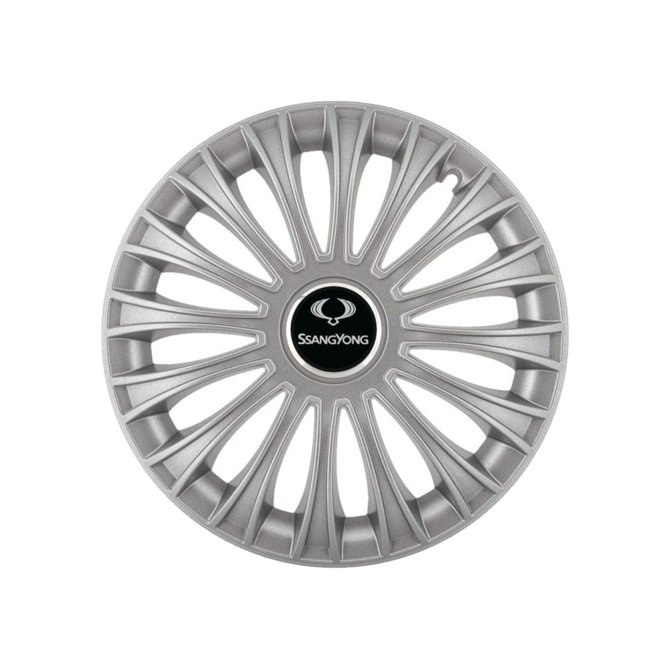 Set 4 Capace Roti 15 inchi (R15) Dino Gri, Compatibile cuSsangYong