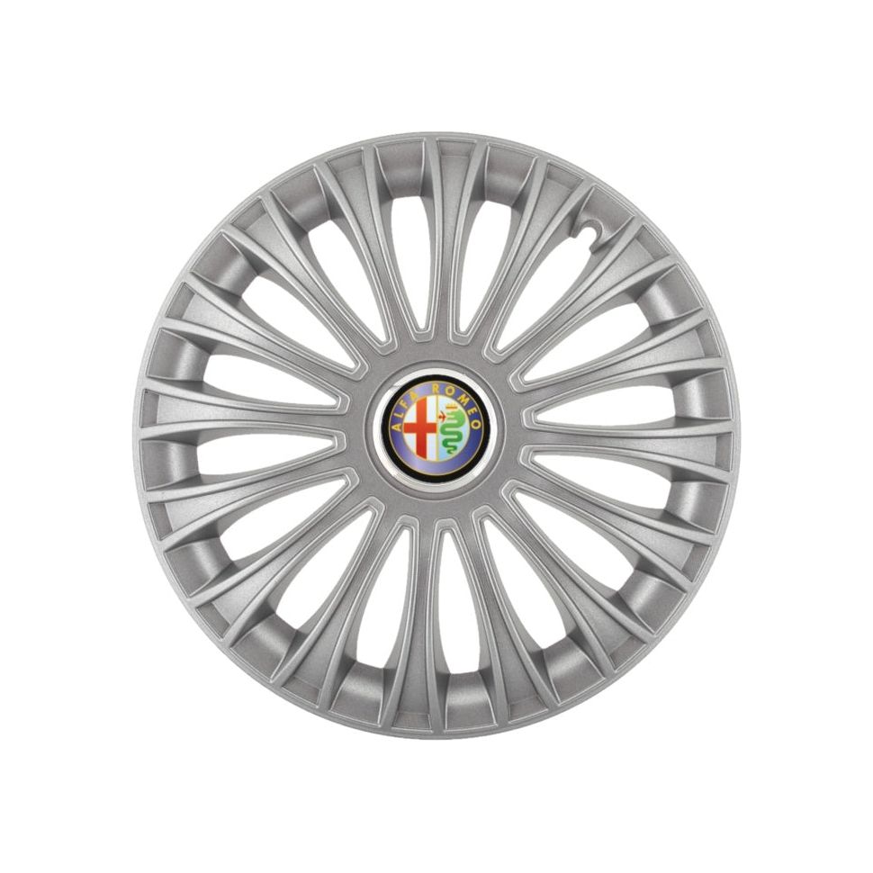 Set 4 capace roti Dino cromat R16 pentru gama auto Alfa Romeo