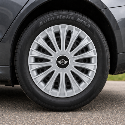 Set 4 capace roti 16 inchi (R16) Dino Gri, Compatibile cu Mini Cooper