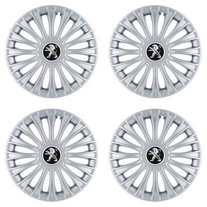 Set 4 capace roti 16 inchi (R16) Dino Gri, Compatibile cu Peugeot