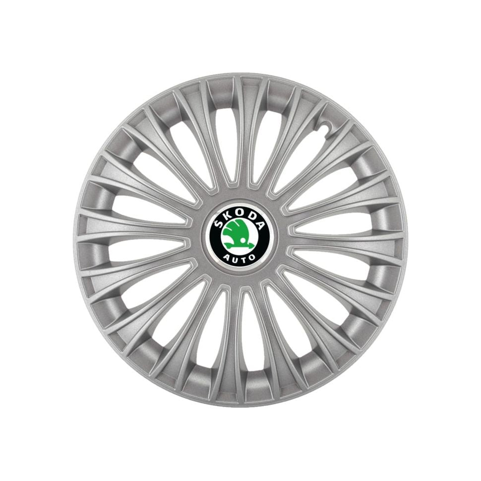 Set 4 capace roti Dino cromat R16 pentru gama auto Skoda