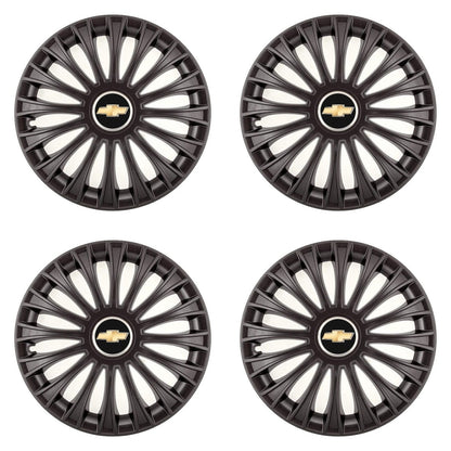 Set 4 Capace Roti 15 inchi (R15) Dino Negru, Compatibile cu Chevrolet