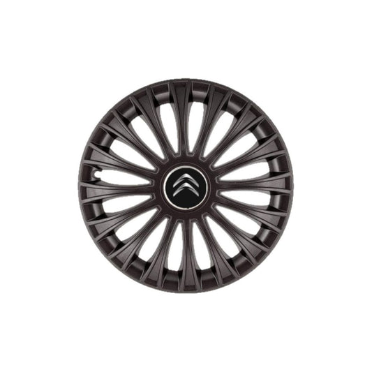 Set 4 Capace Roti 15 inchi (R15) Dino Negru, Compatibile cu Citroen