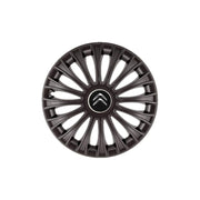 Set 4 Capace Roti 15 inchi (R15) Dino Negru, Compatibile cu Citroen