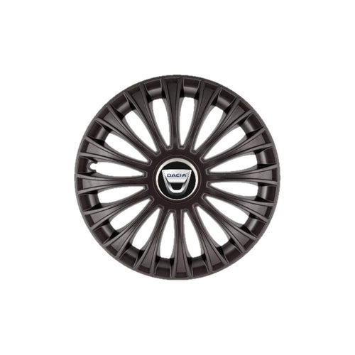 Set 4 Capace Roti 15 inchi (R15) Dino Negru, Compatibile cu Dacia