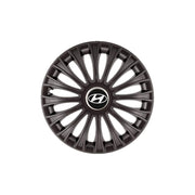 Set 4 Capace Roti 15 inchi (R15) Dino Negru, Compatibile cu Hyundai