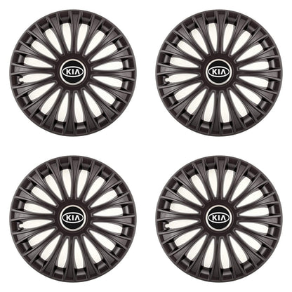 Set 4 Capace Roti 15 inchi (R15) Dino Negru, Compatibile cu Kia