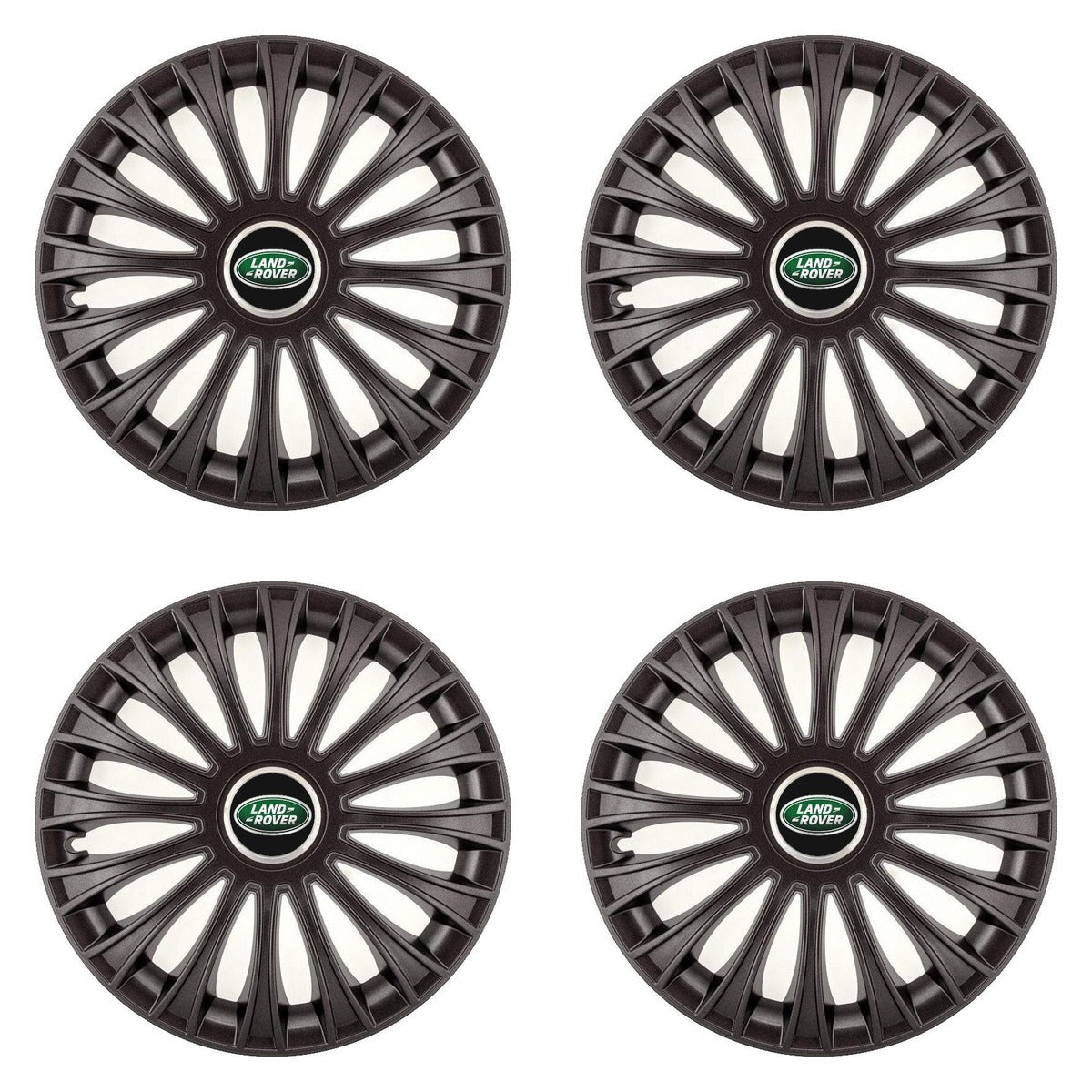 Set 4 Capace Roti 15 inchi (R15) Dino Negru, Compatibile cu Land Rover