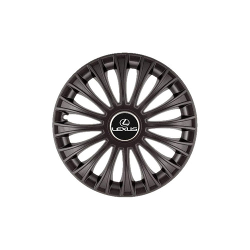 Set 4 Capace Roti 15 inchi (R15) Dino Negru, Compatibile cu Lexus