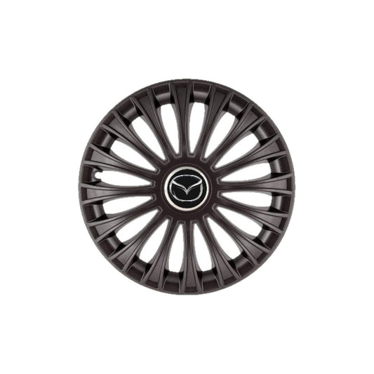 Set 4 Capace Roti 15 inchi (R15) Dino Negru, Compatibile cu Mazda