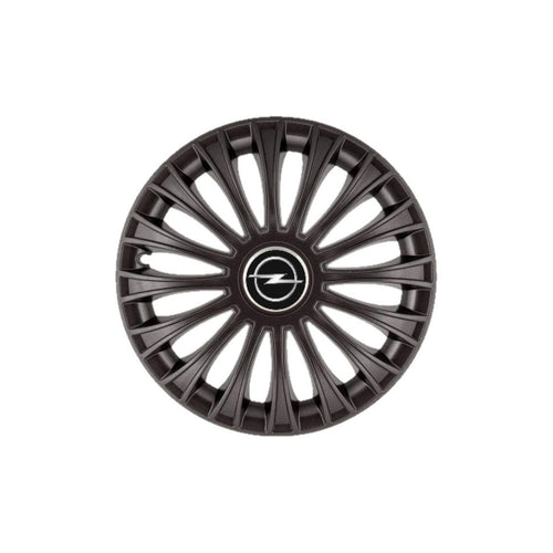 Set 4 Capace Roti 15 inchi (R15) Dino Negru, Compatibile cu Opel