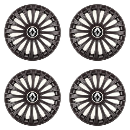 Set 4 Capace Roti 15 inchi (R15) Dino Negru, Compatibile cu Renault