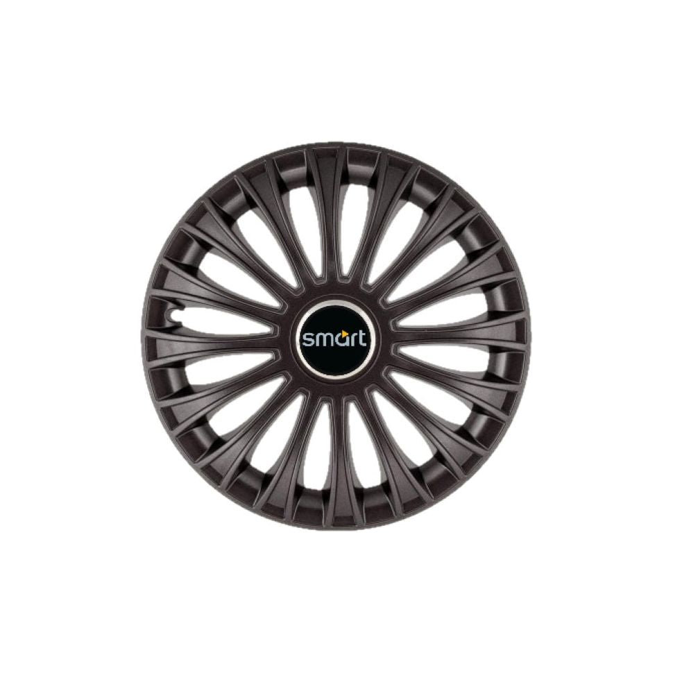 Set 4 capace roti Dino Negru R15, pentru gama auto Smart