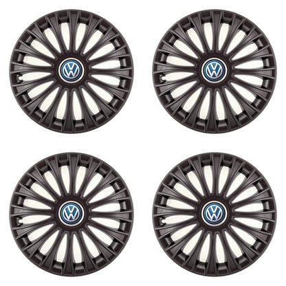 Set 4 Capace Roti 15 inchi (R15) Dino Negru, Compatibile cu Volkswagen
