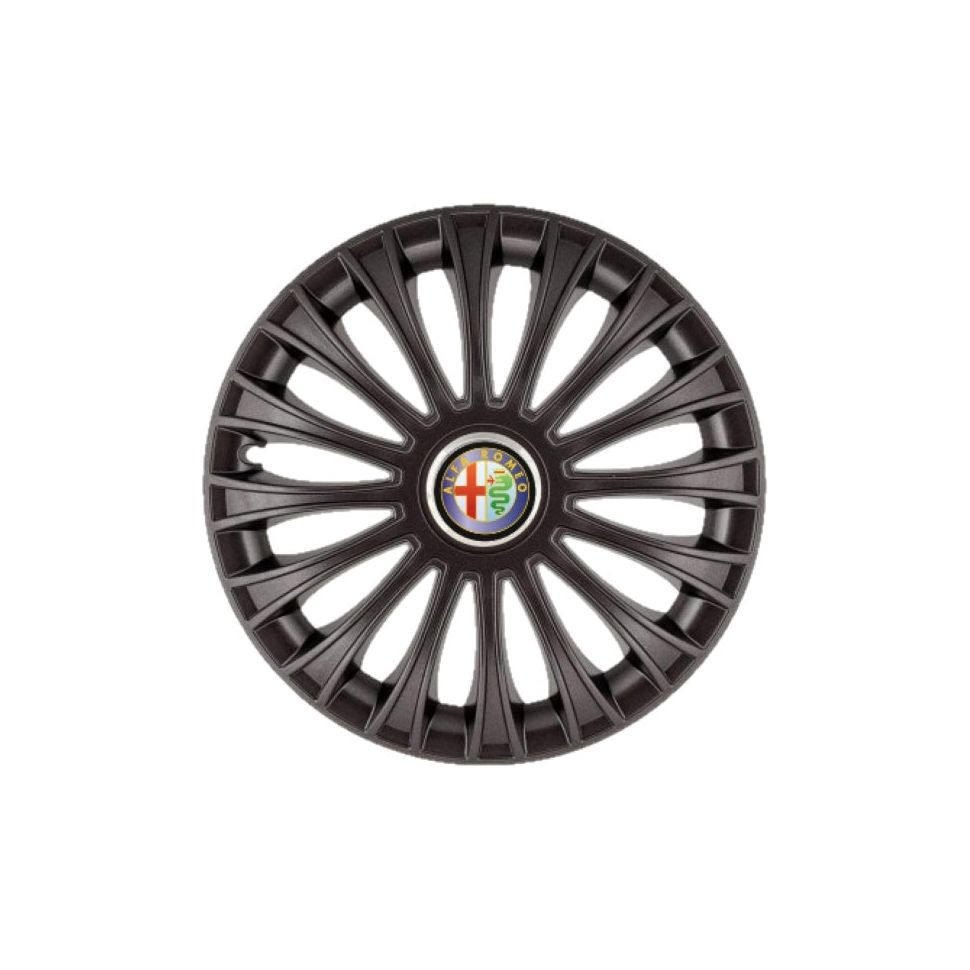 Set 4 capace roti Dino Negru R16 pentru gama auto Alfa Romeo