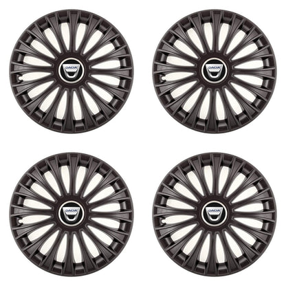 Set 4 capace roti 16 inchi (R16) Dino Negru, Compatibil Cu Dacia