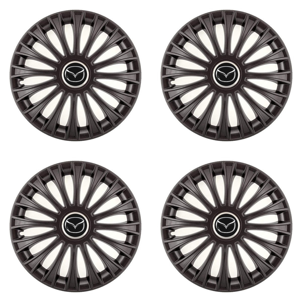 Set 4 capace roti 16 inchi (R16) Dino Negru, Compatibil Cu Mazda