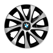 Set 4 capace roti Drift exrta Gri-Negru R14 Compatibil Cu BMW