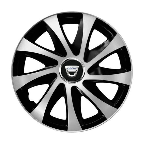 Set 4 capace roti Drift exrta Gri-Negru R14 Compatibil Cu Dacia