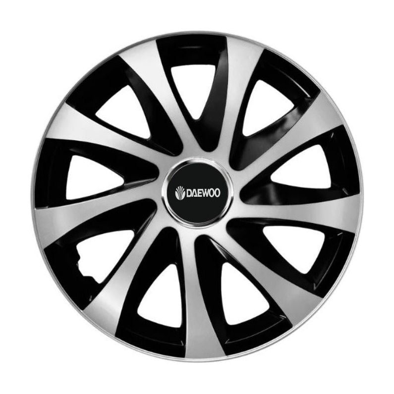 Set 4 capace roti Drift exrta Gri-Negru R14 Compatibil Cu Daewoo