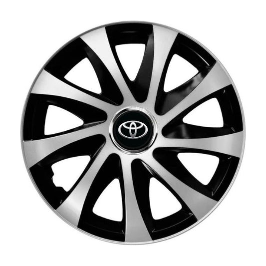 Set 4 capace roti Drift exrta sGri-Negru R14 Compatibil Cu Toyota