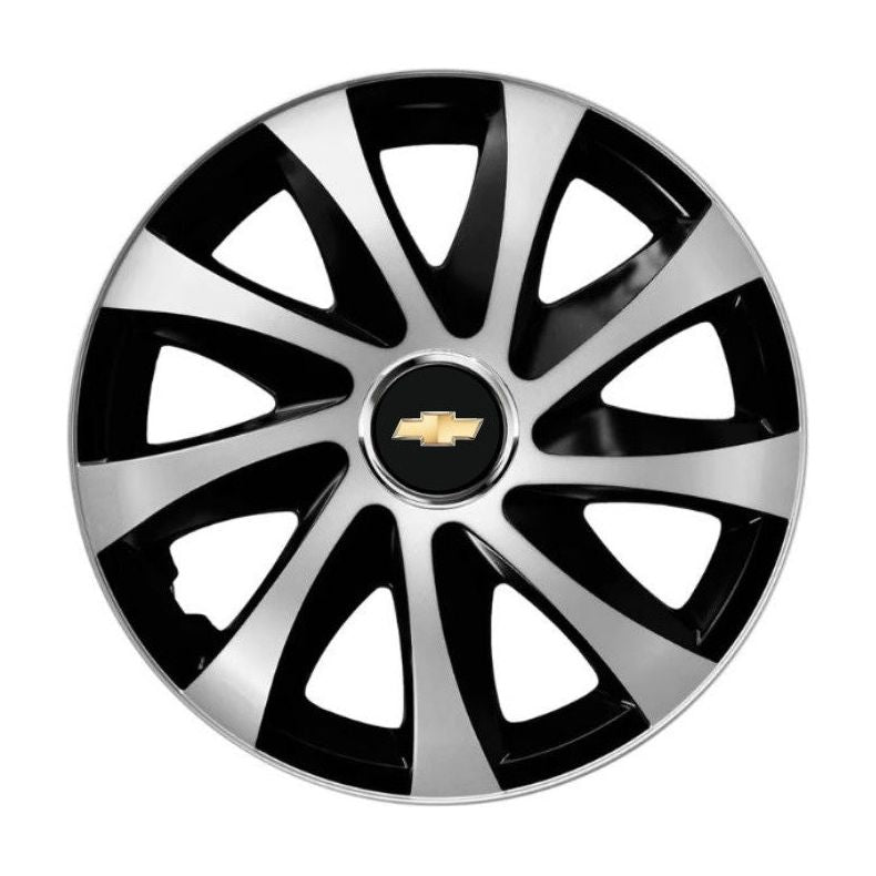 Set 4 capace roti Drift exrta Gri-Negru R14 Compatibil Cu Chevrolet