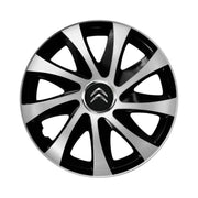 Set 4 capace roti Drift exrta Gri-Negru R14 Compatibil Cu Citroen