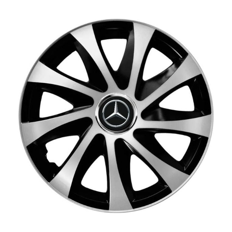 Set 4 capace roti Drift exrta Gri-Negru R14 Compatibil Cu Mercedes-Benz