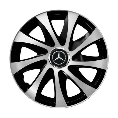Set 4 capace roti Drift exrta Gri-Negru R14 Compatibil Cu Mercedes-Benz