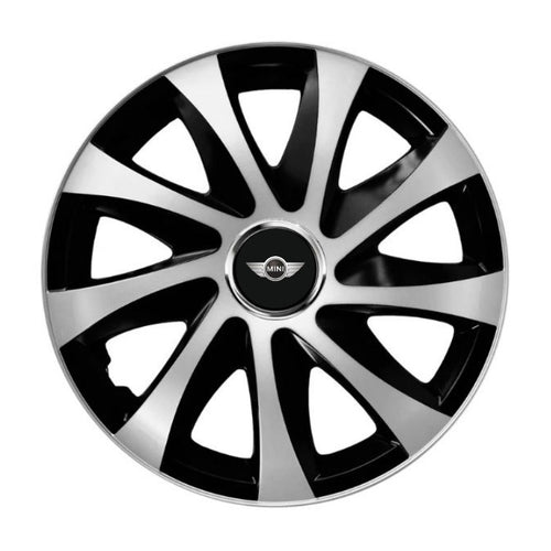 Set 4 capace roti Drift exrta Gri-Negru R15 Compatibil Cu Mini
