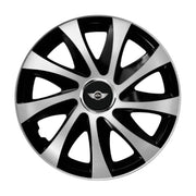 Set 4 capace roti Drift exrta Gri-Negru R15 Compatibil Cu Mini