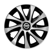Set 4 capace roti Drift exrta Gri-Negru R15 Compatibil Cu Nissan