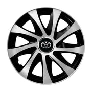 Set 4 capace roti Drift exrta Gri-Negru R15 Compatibil Cu Toyota