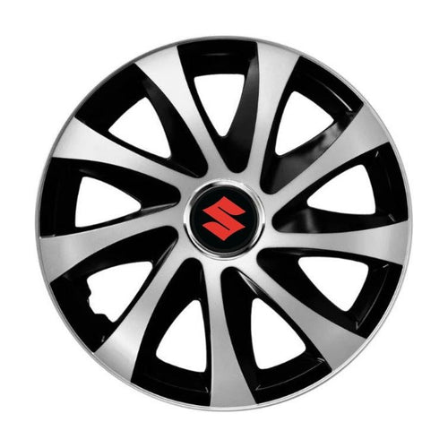 4 db-os Drift felni dísztárcsa szett, extra szürke-fekete R16, Suzuki kompatibilis