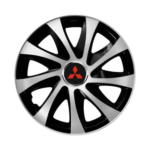 Set 4 capace roti Drift exrta Gri-Negru R16 Compatibil Cu Mitsubishi