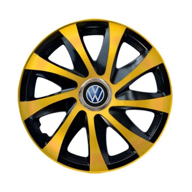 Set 4 capace roti Drift extra gold R14 Compatibil Cu VW