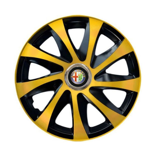 Set 4 capace roti Drift extra gold R15 Compatibil Cu Alfa Romeo
