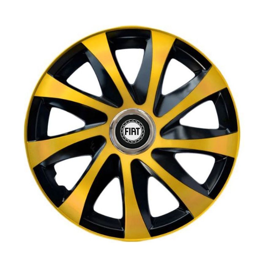 Set 4 capace roti Drift extra gold R15 Compatibil Cu Fiat