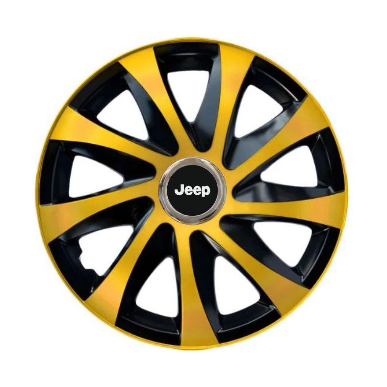 4 db-os Drift extra arany R15 dísztárcsák szett, Jeep-pel kompatibilis