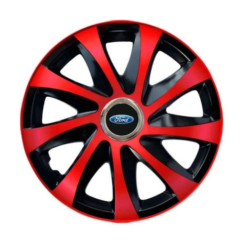 Set 4 capace roti Drift extra red R14 pentru gama Ford