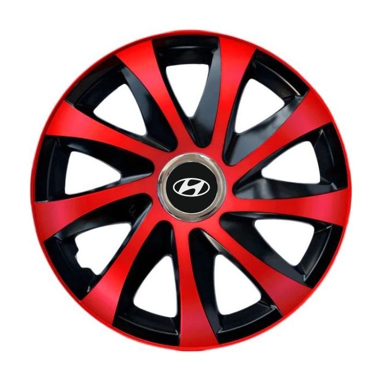 Set 4 capace roti Drift extra red R14 pentru gama Hyundai