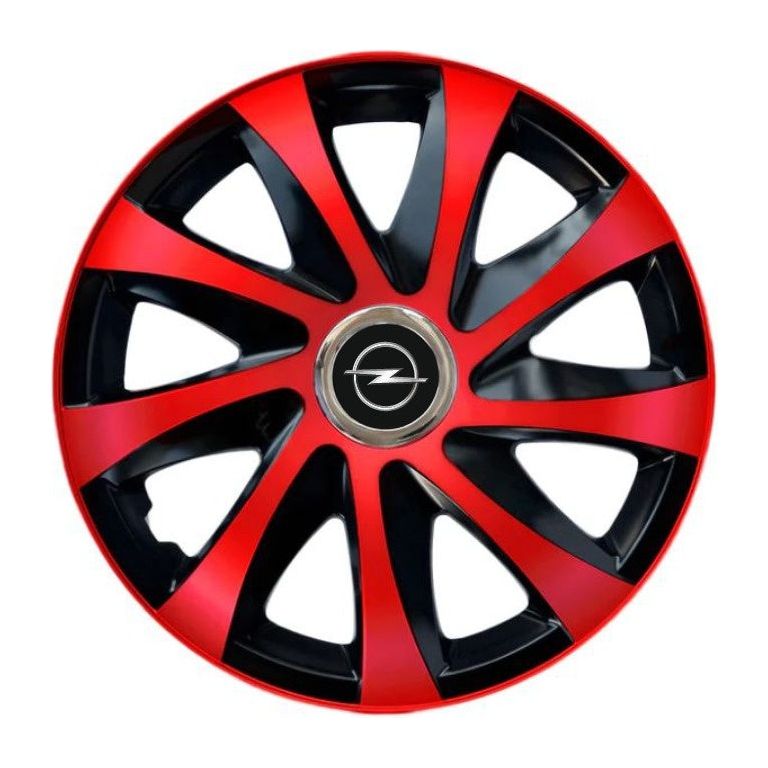 4 darabos Drift extra piros R14 dísztárcsa készlet Opel modellekhez