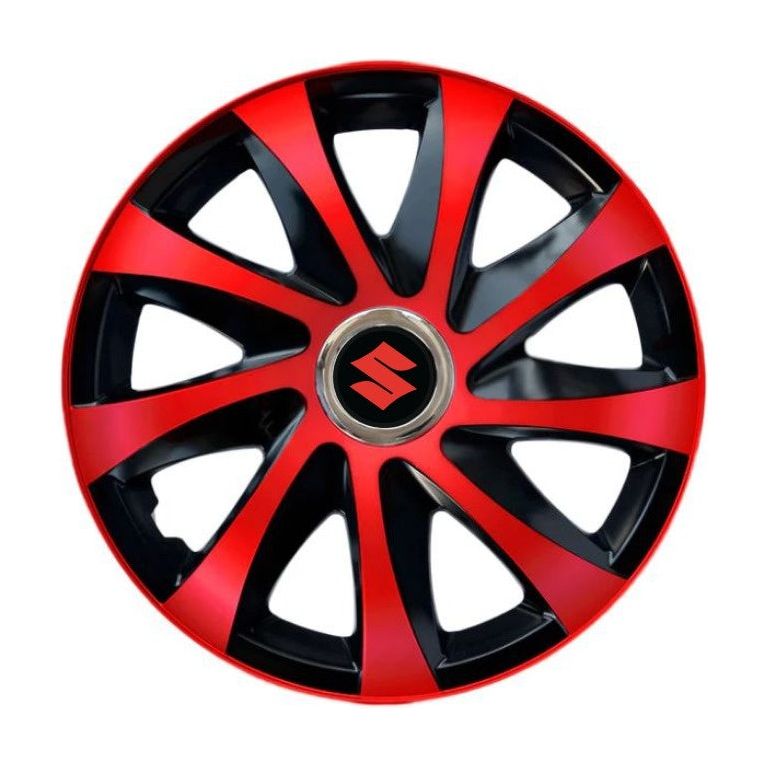 4 darabos Drift extra piros R14 dísztárcsa szett Suzuki modellekhez