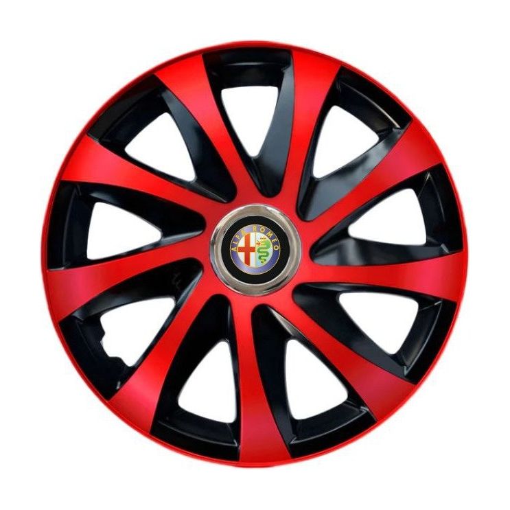 Set 4 capace roti Drift extra red R15 pentru gama Alfa Romeo