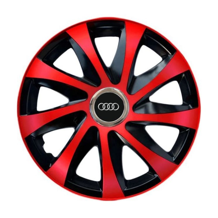 Set 4 capace roti Drift extra red R15 pentru gama Audi