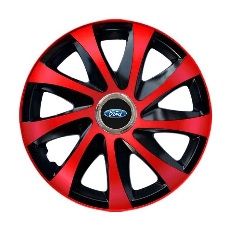 Set 4 capace roti Drift extra red R15 pentru gama Ford