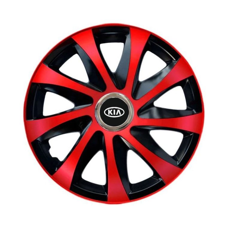 4 darabos Drift extra piros R16 dísztárcsa készlet Kia modellekhez